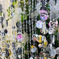 Vente en gros de guirlandes de perles transparentes perles de cristal acrylique chaîne de rideau de plafond pour décorations