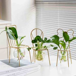 <span class=keywords><strong>Terrarium</strong></span> pour plantes avec support en métal <span class=keywords><strong>Tube</strong></span> en verre Pot Vase Hydroponique Plante Pot de fleur de bureau pour la décoration de bureau en direct à la maison - Product Image 6