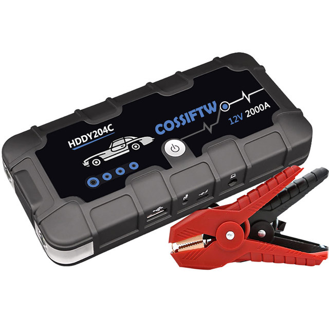 12V 2000A Jump Starter 2000 Peak Amp Lithium-Ion Jump Cable and Power Bank