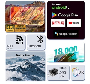 2025 nuovo prodotto A80 4k Video Android Smart Wifi miglior Cinema Mini proiettore portatile 1920x1080P 1000ANSI Home Theater - Product Image 3