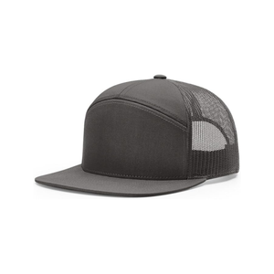 Casquette de camionneur unisexe personnalisée de haute qualité à 6 panneaux à bord plat, taille ajustable à dos en maille respirante et sportive pour la mode quotidienne - Product Image 1