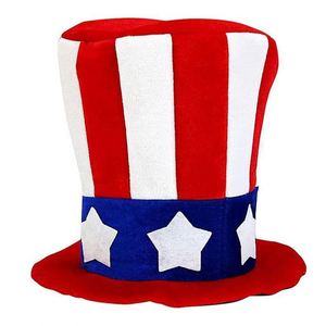 Chapeau haut de forme Uncle Sam, drapeau américain pour la fête de l'indépendance, chapeau de fête de carnaval, pour l'extérieur, unisexe, adulte - Product Image 6