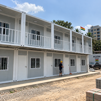 Maison préfabriquée pliable en conteneur, logement mobile pour les travailleurs des chantiers routiers, avec expédition compacte et assemblage rapide