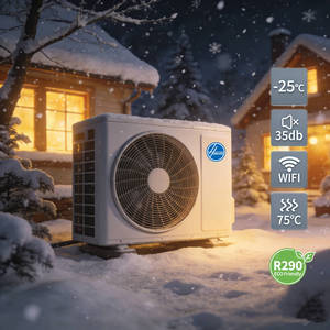Bomba de Calor de Fuente de Aire A+++ R290 de <span class=keywords><strong>Bajo</strong></span> Ruido (35dB) con Inversor DC, Calentadores de Agua Monobloque para el Hogar en Invierno - Product Image 1