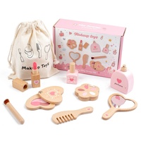 Trousse de Maquillage Princesse en Bois, Ensemble Coiffeuse et Coiffeuse de Jeu pour Enfants, Cadeau Unisexe Beiyang, Âges 2-7