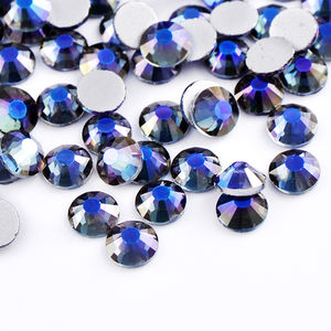 SS12 SS16 Vente en gros de strass en cristal AB violet coloré, pierres en verre non thermocollantes, strass plats, strass en cristal - Product Image 6