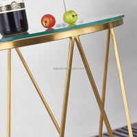 Meubles de salon modernes et luxueux, table d'appoint en verre, design moderne, petite table basse en métal, table d'angle pour la maison et l'appartement