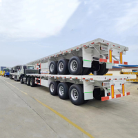 Châssis robuste, plateforme durable, remorquage d'équipements lourds, construction, agriculture, utilisation industrielle, semi-remorque à plateau plat, 40 tonnes