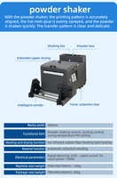 Printer Kaos Otomatis DTF A3 60cm 30cm Baru dengan Pengering Pengocok Bubuk Tinta Pigmen Garansi 1 Tahun