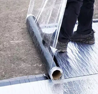 Feuille d'aluminium imperméable pour garages, abris et auvents – Membrane de toiture étanche en aluminium – Rouleau de membrane bitumineuse imperméable en aluminium