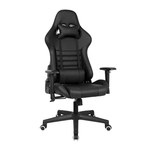 <span class=keywords><strong>Chaise</strong></span> de jeu ergonomique pivotante moderne en similicuir blanc, style course, pour ordinateur et PC, idéale pour les gamers - Product Image 5