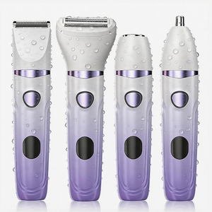 เครื่องโกนขนไฟฟ้าสำหรับผู้หญิง 4 in 1 เครื่องเล็มขนบิกินี่ ใช้ได้ทั้งแบบเปียกและแห้ง สำหรับใบหน้า คิ้ว ขา รักแร้ บริเวณบิกินี่ ขนบริเวณจุดซ่อนเร้น และขนรักแร้ - Product Image 1