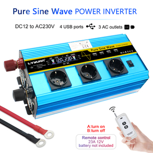<span class=keywords><strong>LVYUAN</strong></span> Onduleur 2000W <span class=keywords><strong>4000W</strong></span> 12v Onduleur à onde sinusoïdale pure 12V 24V à 220V 230V - Product Image 5
