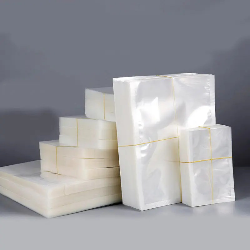 custom printed transparent virtue bagged seal clear plastics packaging embossed food grade compression vacuum sealer storage bag