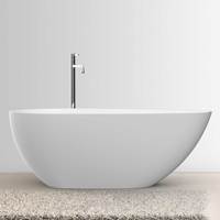 CUPC Vente en gros Design moderne 1.5m pierre artificielle blanche autoportante écologique baignoire égouttoir salle de bain traditionnelle