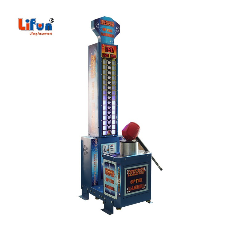 Lifun Coin Operated Big Hammer Punching Arcade Game Strength Machine 1 Year Warranty 110V/220V