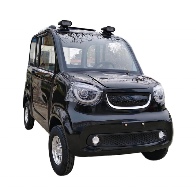 JRICH Hot Sell 4 Wheel Electric Tricycle Closed Roof Mini Two-door Four-seat Low-speed Vehicle with >800W Power 48V
