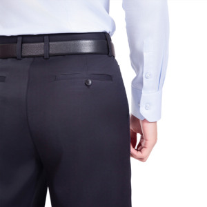 <span class=keywords><strong>Pantaloni</strong></span> da Completo <span class=keywords><strong>Classici</strong></span> in Misto Poliestere per <span class=keywords><strong>Uomo</strong></span>, Modello Flat Front, Colore Antracite, per Eventi Formali - Product Image 2