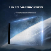 Écran de projection holographique Hd Led pour la publicité interactive Salons professionnels Écran invisible holographique 3d transparent