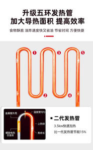 Freidora Eléctrica Comercial de Gran Capacidad con Elevación Automática |   Equipo para freír papas fritas de mesa - Product Image 4