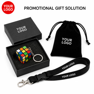 Custom Logo 3x3 <b>Mini</b> Magic Cube Keychain Puzzle Toy Speed Cube <b>Keyring</b> for Promotional Gift Office Education Stress Relief - Product Image 6