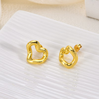 Boucles d'oreilles européennes et américaines en acier inoxydable électroplaqué, style luxe léger, haut de gamme, inspirées des designers, vintage et de niche