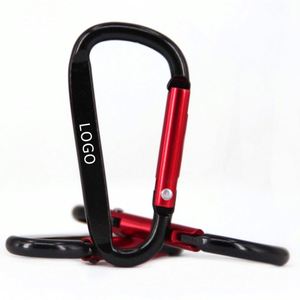 Custom #6 Colorful Hammock Buckle <b>Clips</b> Durable Spring Aluminum D Shaped Carabiner <b>Hook</b> for Camping - Product Image 1