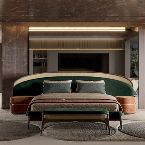 <span class=keywords><strong>Lit</strong></span> <span class=keywords><strong>de</strong></span> Luxe Moderne en Velours Vert avec <span class=keywords><strong>Tête</strong></span> <span class=keywords><strong>de</strong></span> <span class=keywords><strong>Lit</strong></span> en <span class=keywords><strong>Rotin</strong></span> et Cadre en Bois Massif – Mobilier <span class=keywords><strong>de</strong></span> Chambre Parentale - Product Image 2
