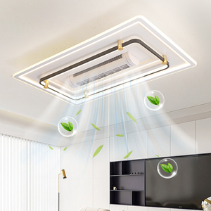 Ventilador de Teto <span class=keywords><strong>LED</strong></span> Sem Hélices com Controle Remoto, Luz Dimerizável para Sala de Estar e Quarto a Bom Preço - Product Image 2