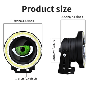 Nueva Bombilla LED Universal de 12V para Faros Antiniebla de Motocicleta y Automóvil, Luz Decorativa <span class=keywords><strong>Ojos</strong></span> de <span class=keywords><strong>Demonio</strong></span>, 82 Modos, Control por Aplicación, <span class=keywords><strong>Ojos</strong></span> de Ángel, 82W - Product Image 2