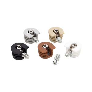 Connecteurs de quincaillerie en fer chromé pour meubles, goujons de support pour armoires et étagères en bois, installation facile - Product Image 1