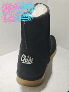 Meckmanly Custom Black Ankle Snow <b>Boots</b> Plush Lining Anti-Slip Rubber Outsole <b>Warm</b> Winter Unisex Closed Toe - Product Image 2