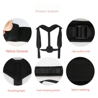 Correcteur de posture pour adulte, plaque de soutien en néoprène respirant, noir, imperméable, isolant, ceinture de maintien tendance pour un dos droit et une posture positive