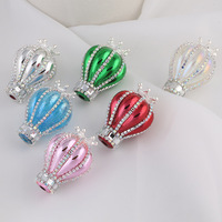 Breloques en acrylique robustes, plaquées couleur UV, effet diamant, à trou traversant, pour accessoires de stylo DIY faits main