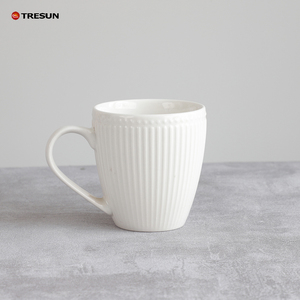 Vaisselle de cuisine aristocratique blanche haut de gamme en porcelaine gaufrée bol et assiette ensemble vaisselle en céramique de qualité supérieure - Product Image 6