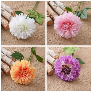 Flor Artificial de Dalia CallaFloral, Rama Individual, Blanca, Rosa, Morada, de Poliéster, para Decoración de Bodas, Estilo INS - Product Image 3