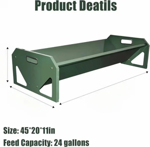 Thép Không Gỉ Dê Trung Chuyển Nhiệm Vụ Nặng Nề Công Suất Lớn Thức Ăn Máng Chăn Nuôi Trung Chuyển Dễ Dàng Để Làm Sạch Cho Dê Cừu Ngựa Gia Súc - Product Image 2