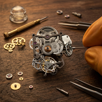 Mouvement de montre squelette automatique mécanique OEM personnalisé, tourbillon intégré, entièrement ajouré, développé en interne, W9201