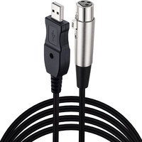 Câble de liaison microphone 3M USB mâle vers XLR femelle Nouvelle gaine PVC Application informatique Produit en stock