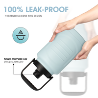 Bouteille d'eau sport en acier inoxydable de 192 oz avec poignée, grande capacité, design à large ouverture, idéale pour les voyages – Vente en gros