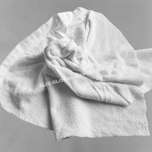 Paños de Limpieza Industriales de Algodón 100% Blanco, Paños de Toalla Resistentes con Gran Absorción de Agua y Aceite para Limpieza - Product Image 1