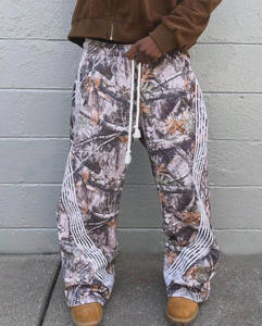 Kunden spezifisches Logo gedruckt Outdoor Jogging Wide Leg <span class=keywords><strong>Pants</strong></span> Herren Übergroße lose bedruckte Streetwear <span class=keywords><strong>Armed</strong></span> Camouflage Herren hose - Product Image 3