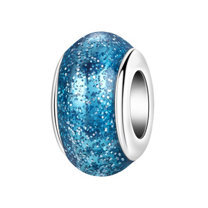 white <b>copper</b> popular style blue rubber stopper bead, DIY <b>bracelet</b> jewelry accessories pendant wholesale, <b>bracelet</b> pendant - Product Image 1