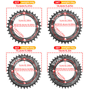 VXM 104BCD MTB 내로우 와이드 싱글 체인링 알루미늄 합금 경량 안티드롭 32T-38T 산악 자전거 호환 가능 - Product Image 2