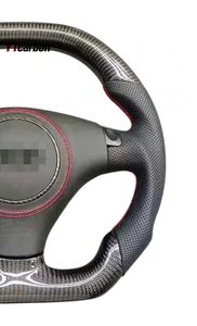 YTcarbon para A3 8L <span class=keywords><strong>A4</strong></span> <span class=keywords><strong>B6</strong></span> A6 C5 TT accesorios de Interior de coche estilo de carreras personalizado <span class=keywords><strong>volante</strong></span> de fibra de carbono Real personalizado - Product Image 6