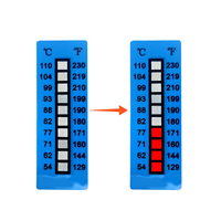 Autocollant de suivi de température résistant à l'huile médicale, indicateur thermique réversible, étiquette sensible à la chaleur, capteur de changement de couleur multi-points