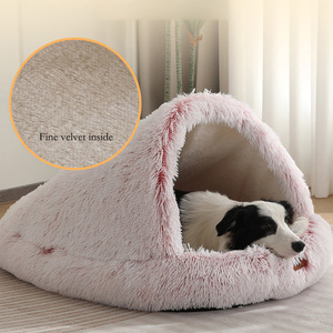 Dog Cat <strong>Bed</strong> House for Sleep Half Enclosed <strong>Pet</strong> Nest Warm Plush Kennel Pad Mats Cushion Cover for Dogs Cats <strong>Pet</strong> Supplies - Product Image 6