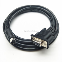 D-Sub 9-poliger Konverter von DB 9-Buchse zu Mini Din, 8-poliger Stecker, S232, Programmier kabel für SPS 3M Schwarz