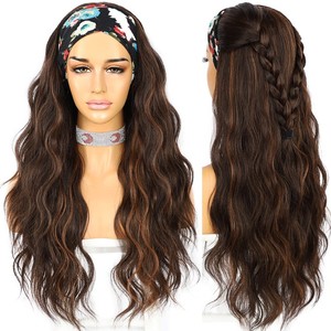 BeautyTown 26Inch Dài Nổi Bật Màu Hỗn Hợp Balayage Phong Cách Chịu Nhiệt Tổng Hợp Headband Tóc Giả Cho Người Phụ Nữ Da Đen Headband Tóc Giả - Product Image 2