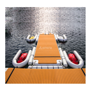 Fun-muelle flotante inflable, colchoneta <span class=keywords><strong>de</strong></span> Yoga <span class=keywords><strong>de</strong></span> <span class=keywords><strong>agua</strong></span> con bomba <span class=keywords><strong>de</strong></span> aire eléctrica - Product Image 4